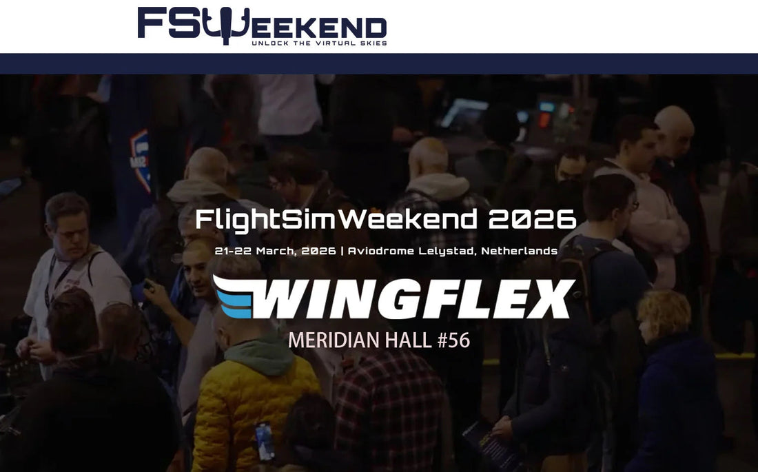 🚀 Attention all flight simulation enthusiasts! WINGFLEX is heading to FlightSimWeekend 2026 in the Netherlands! ✨