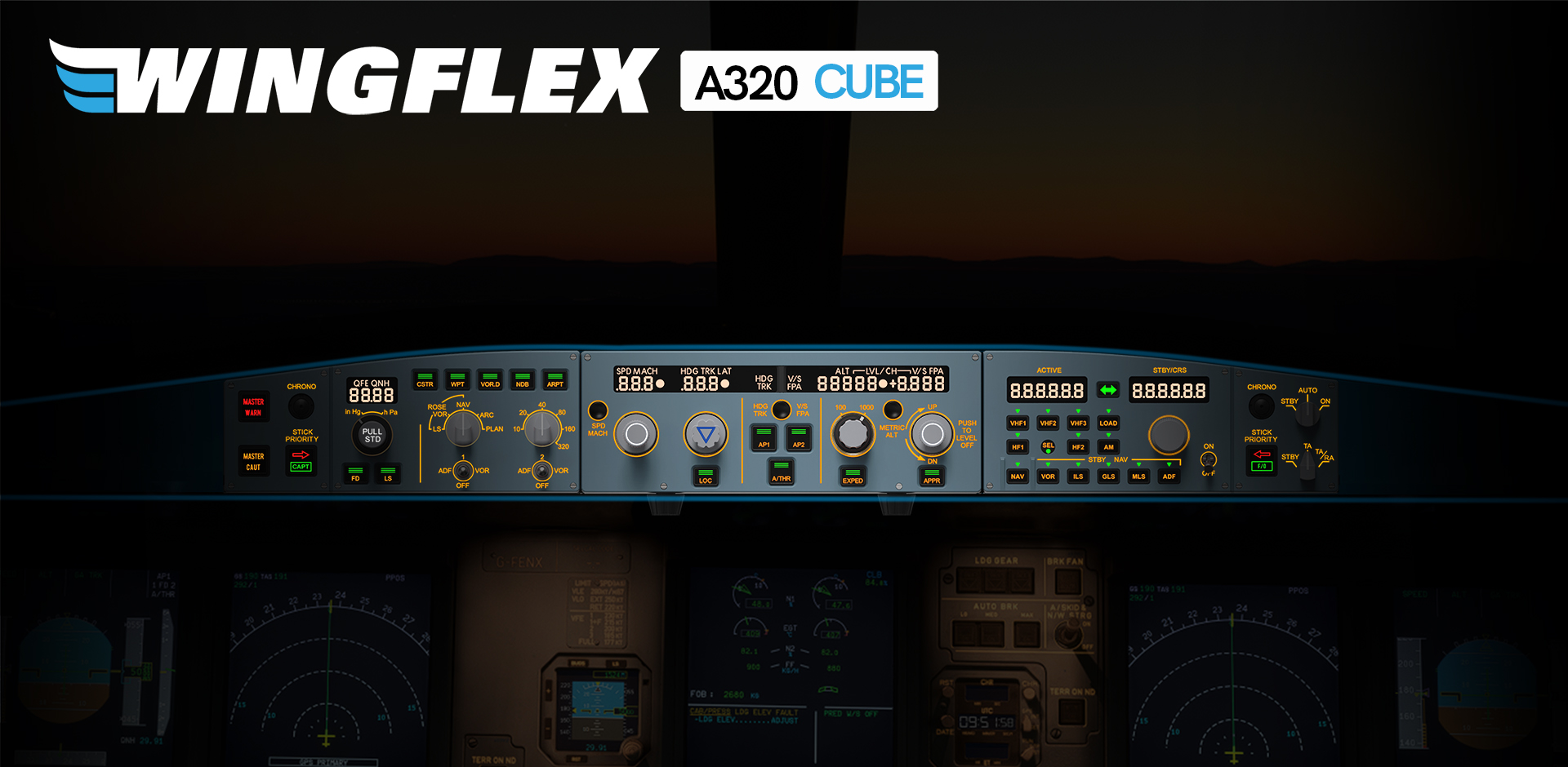 WINGFLEX A320 COMBO CUBE Cockpit Simulator Bundle WINGFLEX A320 COMBO CUBE Cockpit Simulator Bundle
