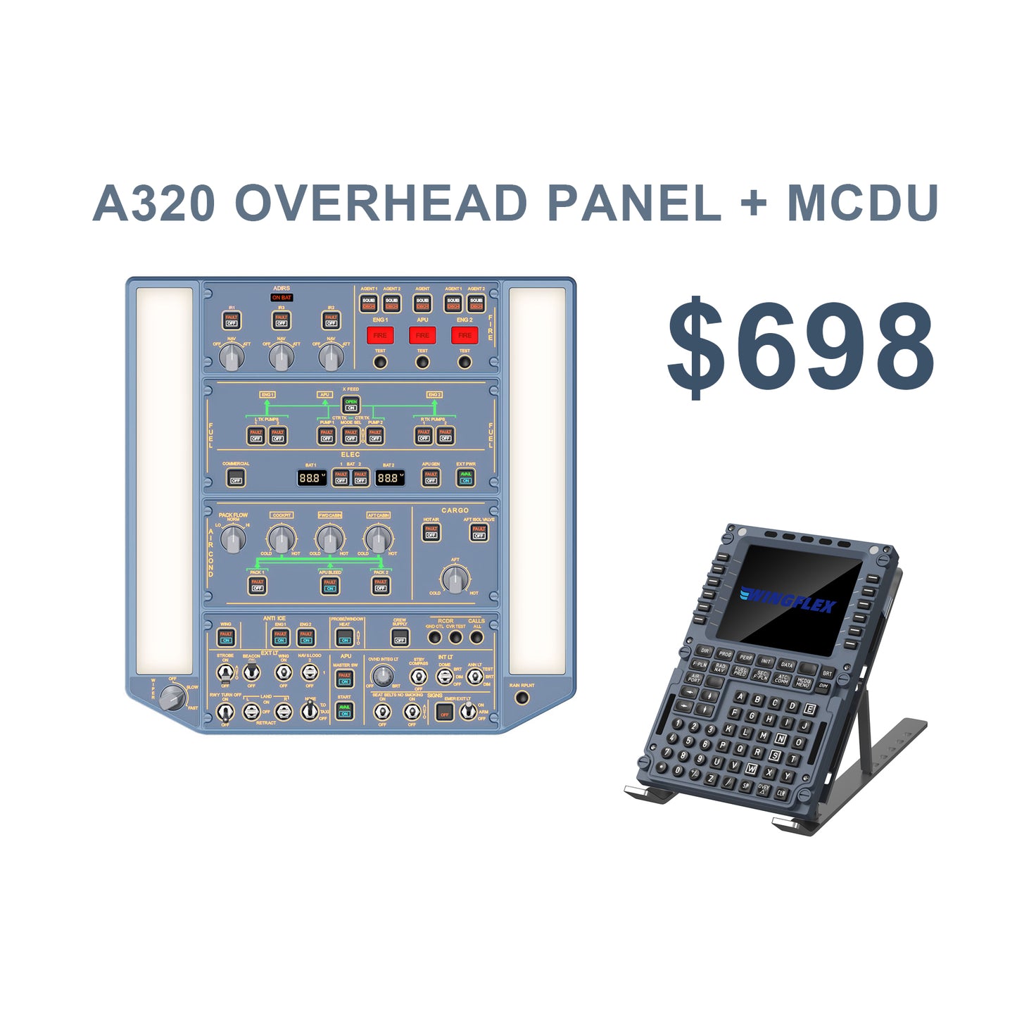 A320 Overhead Panel + MCDU Combo Bundle | Add $99 Get Free A320 MCDU